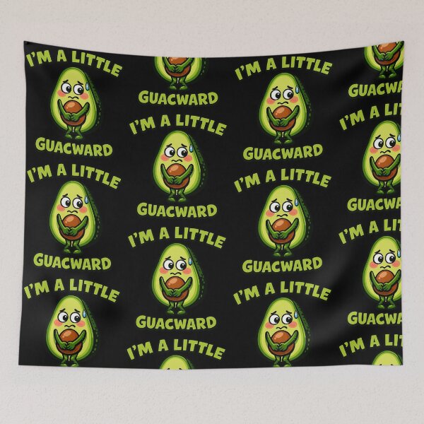 Item preview, Im A Little Guacward Funny Avocado Pun Cartoon Cute Humor Design designed and sold by TeeTimeTreasure.
