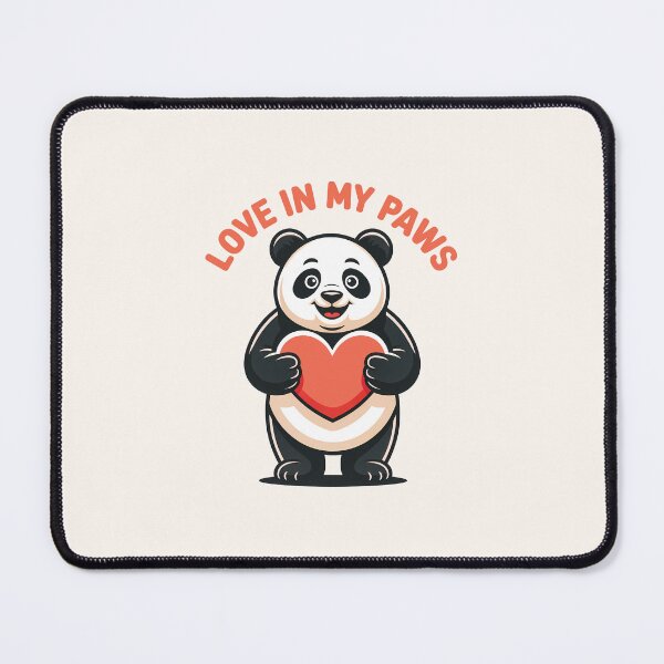 Item preview, Love in My Paws – Cute Panda Holding Heart Valentine Ilustration designed and sold by NaturEdeN.