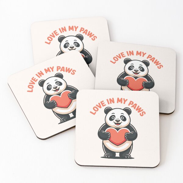 Item preview, Love in My Paws – Cute Panda Holding Heart Valentine Ilustration designed and sold by NaturEdeN.