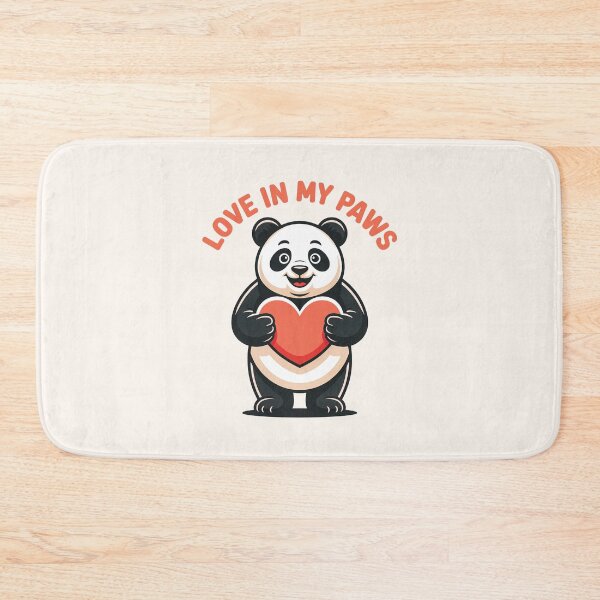 Item preview, Love in My Paws – Cute Panda Holding Heart Valentine Ilustration designed and sold by NaturEdeN.