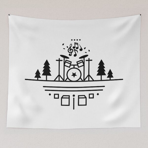 Item preview, Drums Nature to City Music Art designed and sold by DrawDrip.