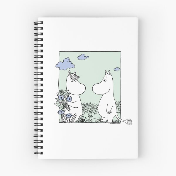 Item preview, Moomintroll & Snorkmaiden Love Picking Flowers designed and sold by MoominStore.