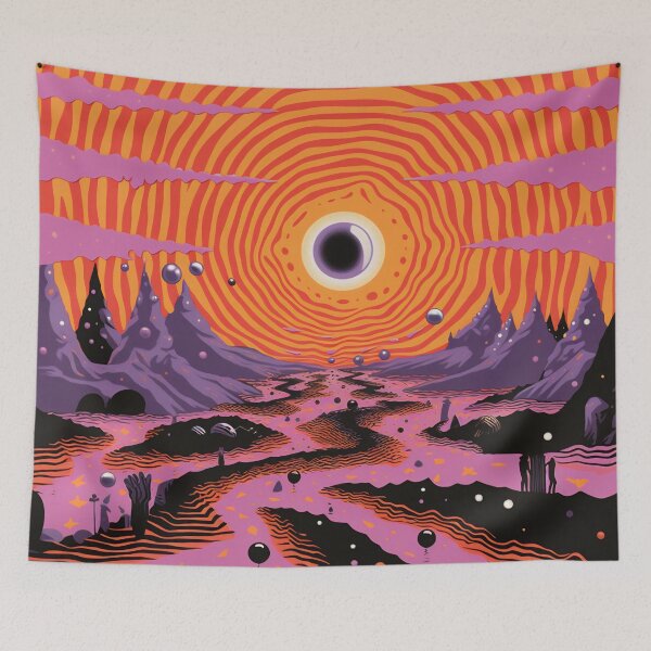 Item preview, Psychedelic landscape with black hole designed and sold by anytka.