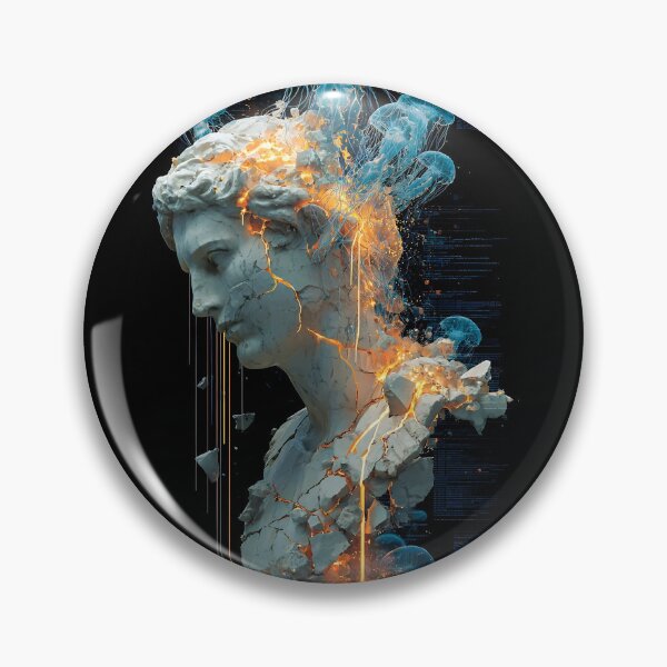 Item preview, Surreal Molten Statue Jellyfish Glitch Art designed and sold by Rostislav Bouda.