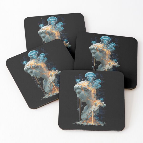 Item preview, Surreal Molten Statue Jellyfish Glitch Art designed and sold by Rostislav Bouda.
