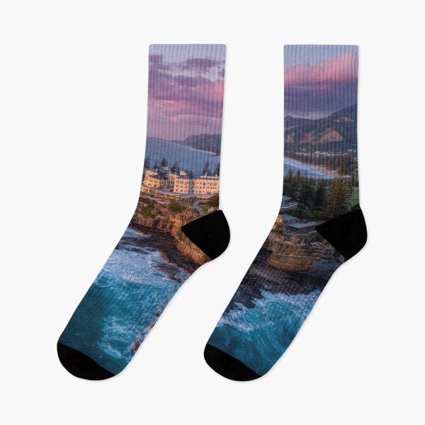 Item preview, Sunrise at coastal resort with waves designed and sold by anytka.