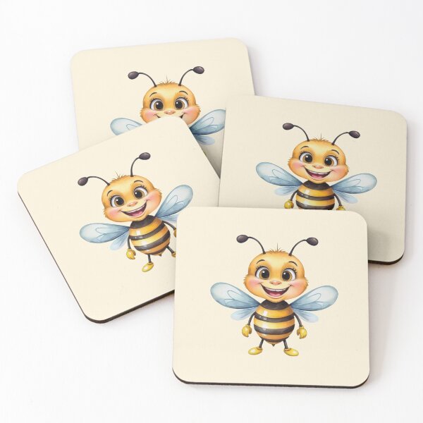 Item preview, Happy Bee with Buzzing Smile designed and sold by MoxisWatercolor.