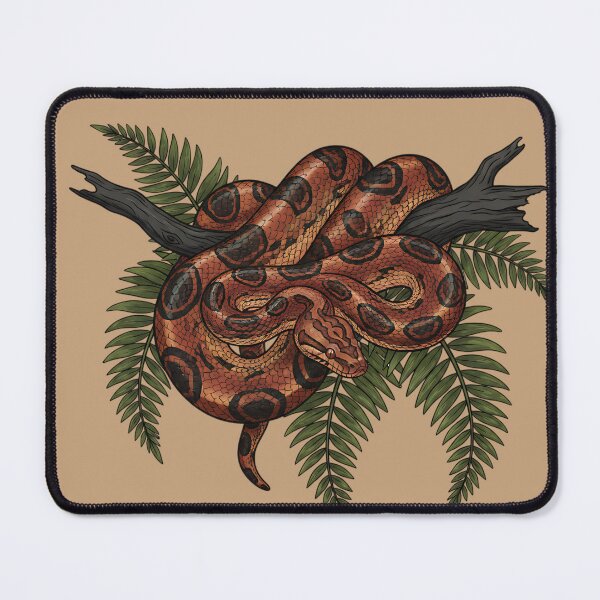Item preview, Brazilian Rainbow Boa with Deep Jungle Ferns designed and sold by BirdsnStuff.