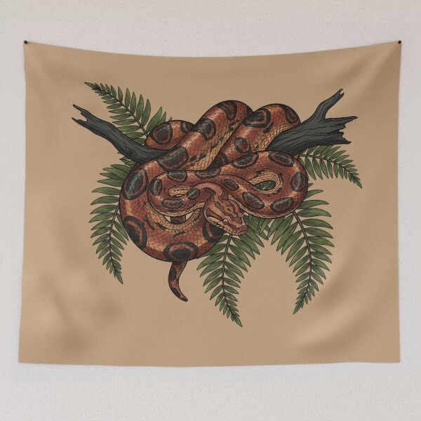 Item preview, Brazilian Rainbow Boa with Deep Jungle Ferns designed and sold by BirdsnStuff.