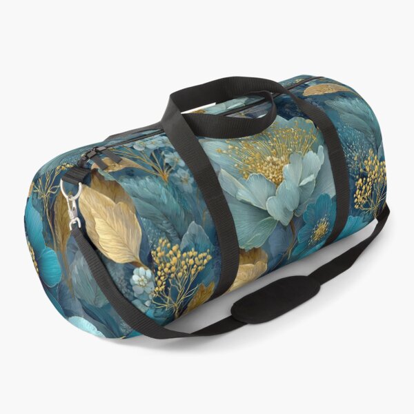 Item preview, Sapphire & Transformative Teal Botanica – Luxe Art Nouveau Florals (Gold Accents) designed and sold by Ewa Miller.