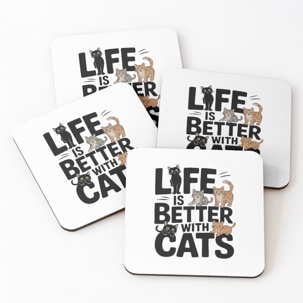 Item preview, Life is better with cats cute cat lovers designed and sold by angolinnArt.