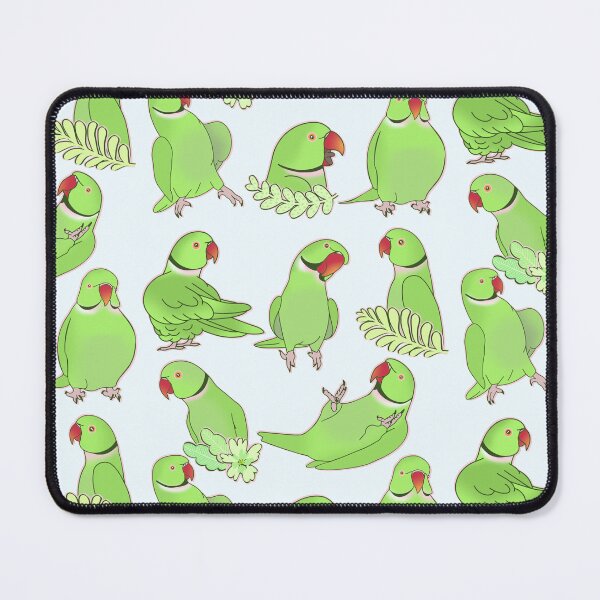 Item preview, green indian ringneck pattern designed and sold by FandomizedRose.