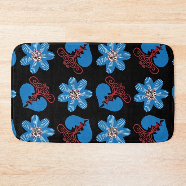 Item preview, Red White Blue Peace Love Justice Equity Flowers with Broken Hearts on Black designed and sold by Digitalmyth's Designs.