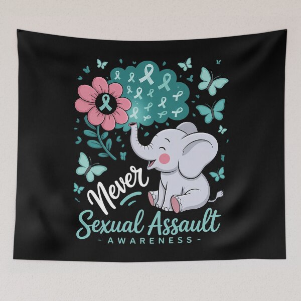 Item preview, Elephant Sexual Assault Awareness - Sexual Assault Ribbon designed and sold by gourpmerzihd.