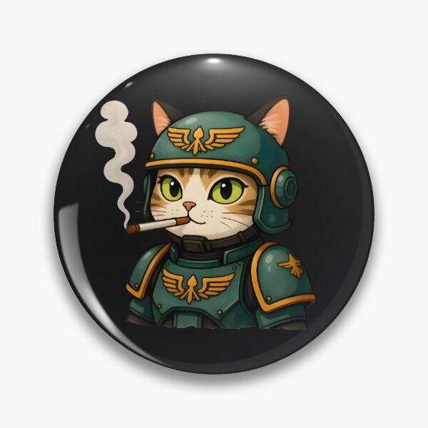Item preview, Kawaii Military Cat Soldier with Cigar in Armor designed and sold by Easterneyes.