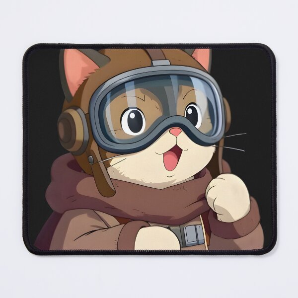 Item preview, Adorable Anime Pilot Cat with Goggles and Scarf designed and sold by Easterneyes.