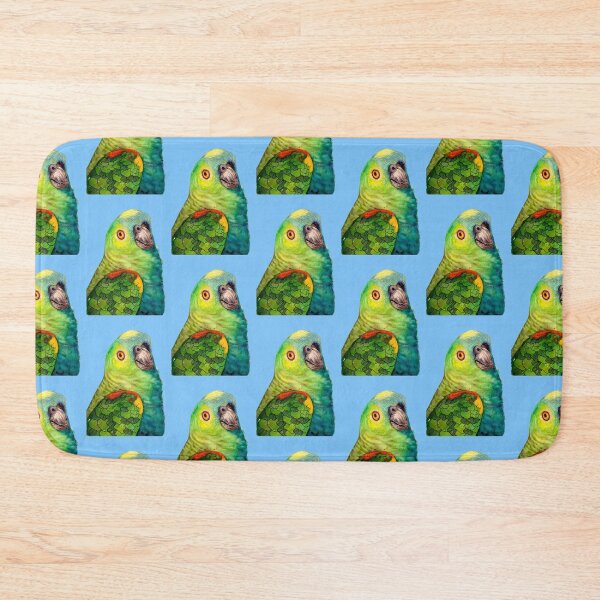 Item preview, Blue Fronted Amazon Parrot watercolour bird painting designed and sold by art-elodie-g.