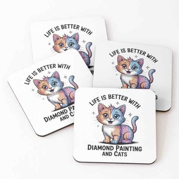 Item preview, Life Is Better With Diamond Painting And Cats Crystal designed and sold by joyouartArt.