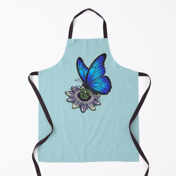 Item preview, Blue Morpho Butterfly Passionflower Art designed and sold by BirdsnStuff.