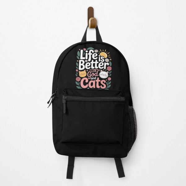Item preview, Life Is Better With God And Cats Faith Religion designed and sold by angolinnArt.