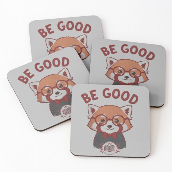 Item preview, Cute Red Panda Be Good Graphic Studious Animal Poster Sticker designed and sold by TshirtAlles .
