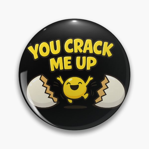Item preview, You Crack Me Up Funny Egg Pun Cartoon Laugh Humor Design designed and sold by TeeTimeTreasure.