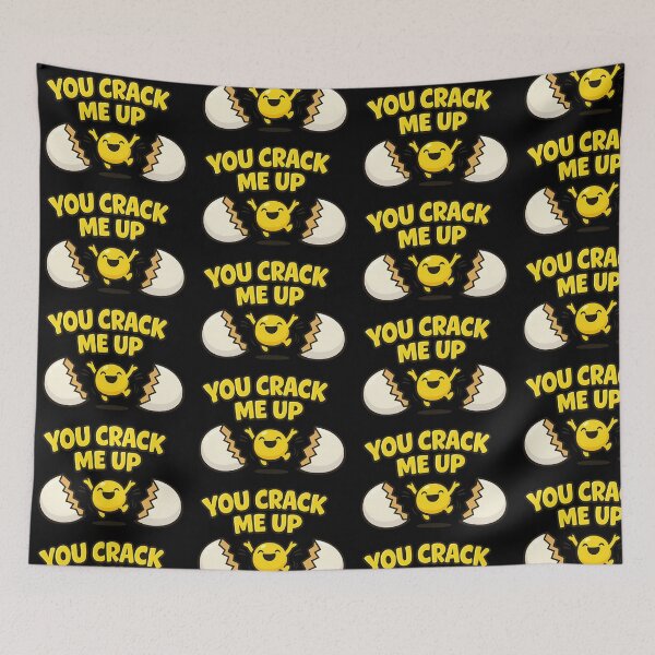 Item preview, You Crack Me Up Funny Egg Pun Cartoon Laugh Humor Design designed and sold by TeeTimeTreasure.