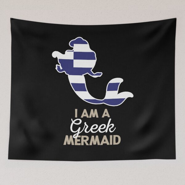 Item preview, Greece Flag Greek Mermaid designed and sold by countryflags.