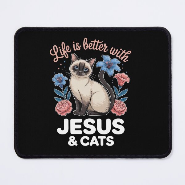 Item preview, Life Is Better With Siamese Cats & Jesus designed and sold by angolinnArt.