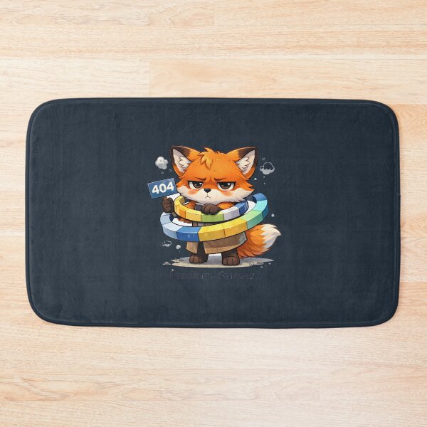 Item preview, 404 Error Loading Forever Cute Grumpy Fox Meme Website Down Debugging Cartoon designed and sold by Still Breathing Studio.