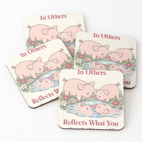 Item preview, Pigs Reflection Inspirational Art designed and sold by Matinez Pink.