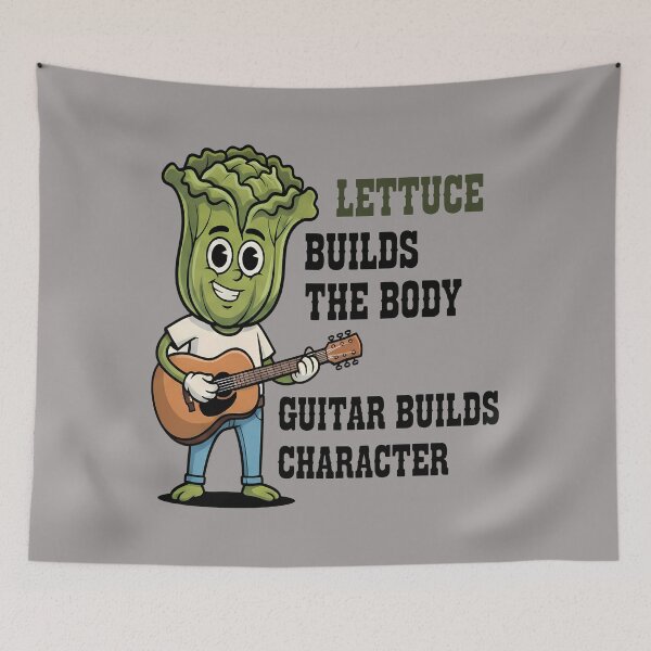 Item preview, Lettuce Playing the Guitar - National Guitar Day designed and sold by Art-Arcade6.
