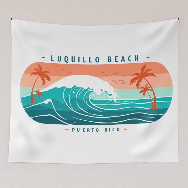 Item preview, Luquillo Puerto Rico Beach Design | Palm Trees & Ocean Vibes | Coastal Travel designed and sold by FitEnvy.
