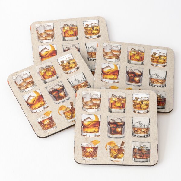 Item preview, Whiskey Glass Collage – Vintage Bar & Drink Design designed and sold by Mauswohn.