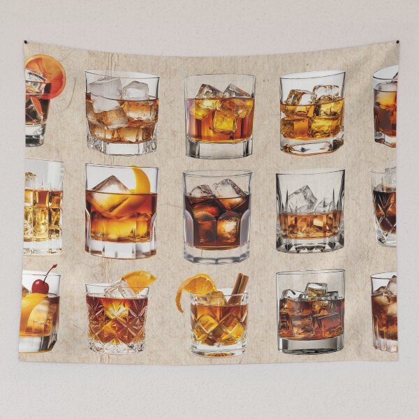 Item preview, Whiskey Glass Collage – Vintage Bar & Drink Design designed and sold by Mauswohn.