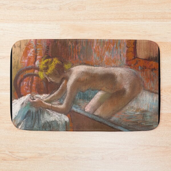 Item preview, Femme Sortant Du Bain by Edgar Degas: Intimate Impressionist Bathroom Scene designed and sold by artofuniverse.