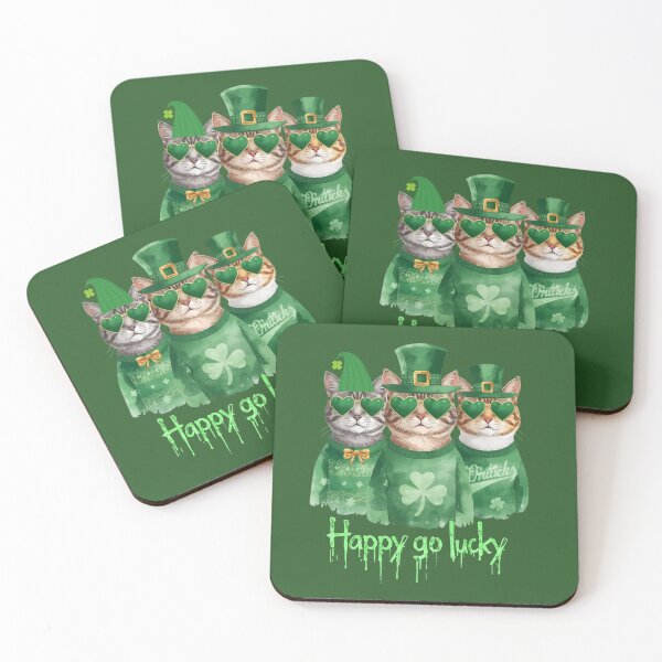 Item preview, HAPPY GO LUCKY ST. PATRICK'S CATS designed and sold by BKDIGITALSHOP.