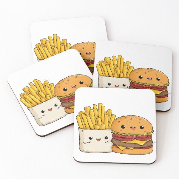 Item preview, Kawaii Fast Food Soulmates Valentine's Day Couple designed and sold by BigStar-Cart.