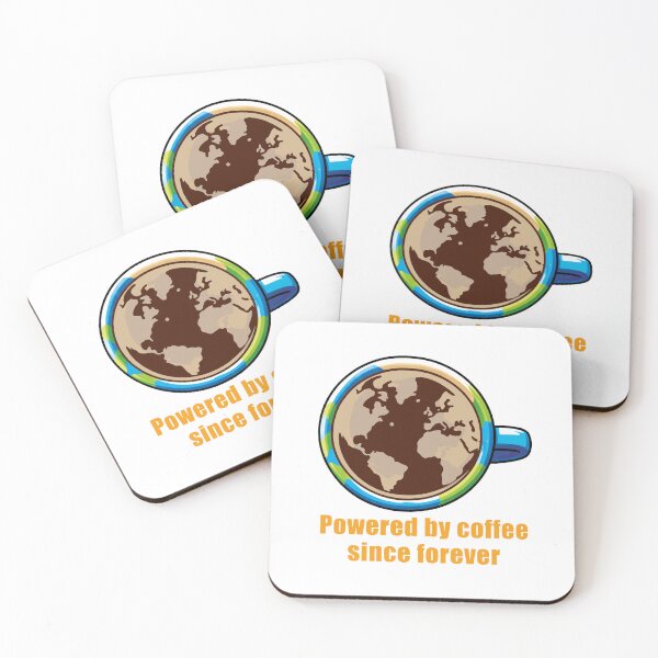 Item preview, Powered by Coffee Since Forever – Coffee Planet Illustration designed and sold by STILL THINKING STUDIO.