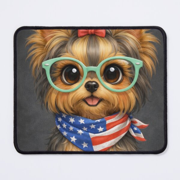 Item preview, Yorkie with Glasses – Cute Yorkshire Terrier Art designed and sold by Darlin8888.