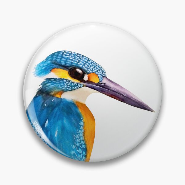 Item preview, Common Kingfisher wildlife bird art designed and sold by art-elodie-g.