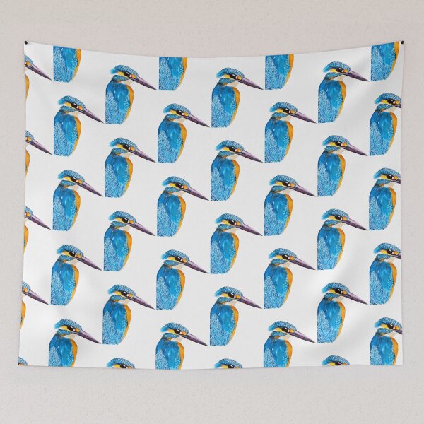 Item preview, Common Kingfisher wildlife bird art designed and sold by art-elodie-g.