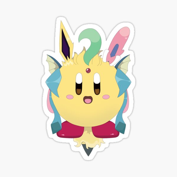 Chibi Eeveelutions Kirby Sticker Sticker