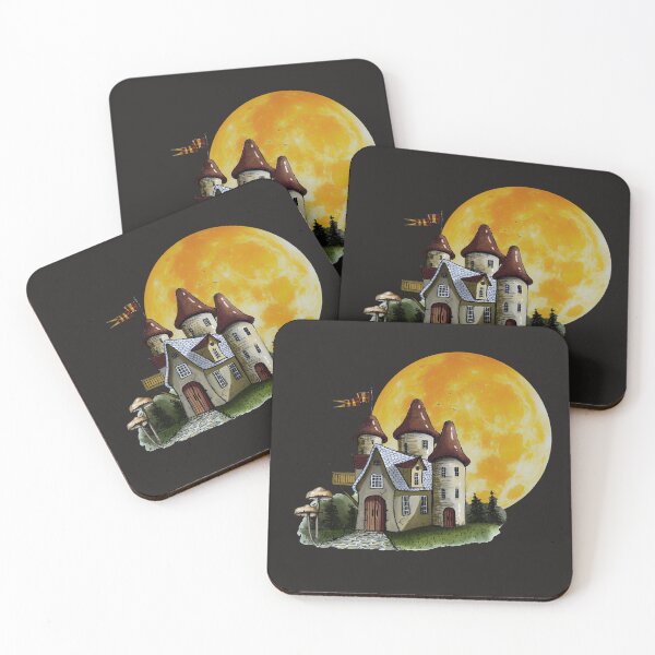 Item preview, Castle In Moonlight, Digital Art, Fantasy Illustration designed and sold by JoyfulWhimsy.