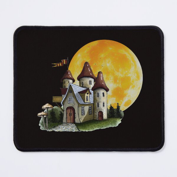 Item preview, Castle In Moonlight, Digital Art, Fantasy Illustration designed and sold by JoyfulWhimsy.