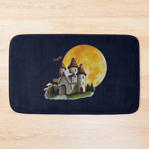 Item preview, Castle In Moonlight, Digital Art, Fantasy Illustration designed and sold by JoyfulWhimsy.