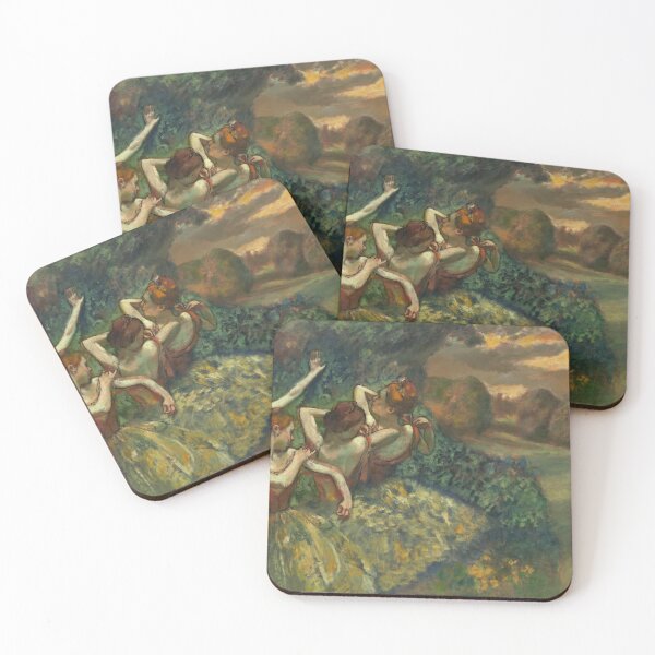 Item preview, Four Dancers by Edgar Degas: Ballet Impressionist Fine Art Poster designed and sold by artofuniverse.