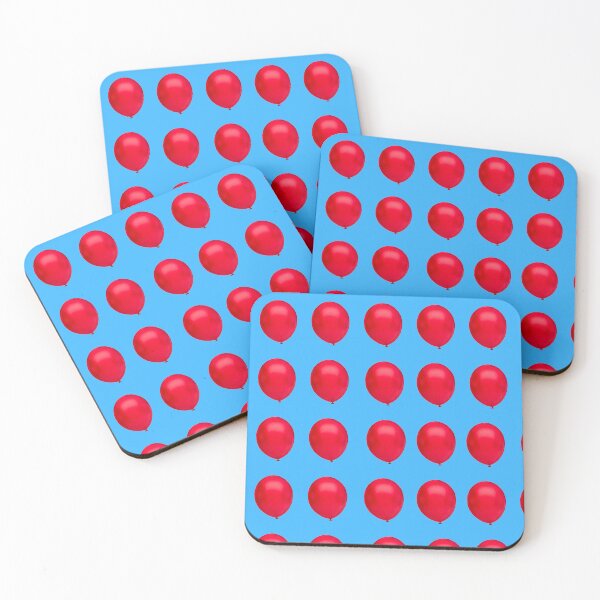 Item preview, Red balloon on blue background  designed and sold by happytraveller1.
