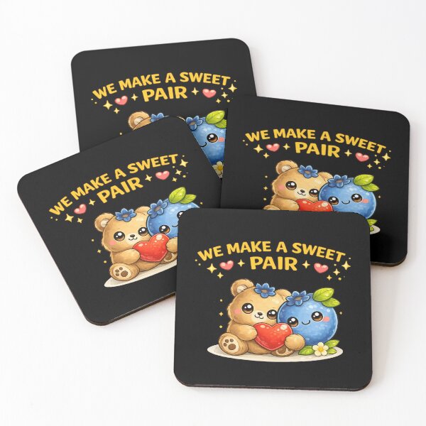 Item preview, We Make a Sweet Pair Cute Couple designed and sold by Papier Atelier Art.