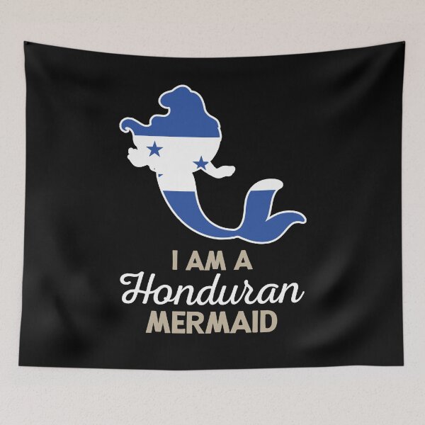 Item preview, Honduras Flag Honduran Mermaid designed and sold by countryflags.
